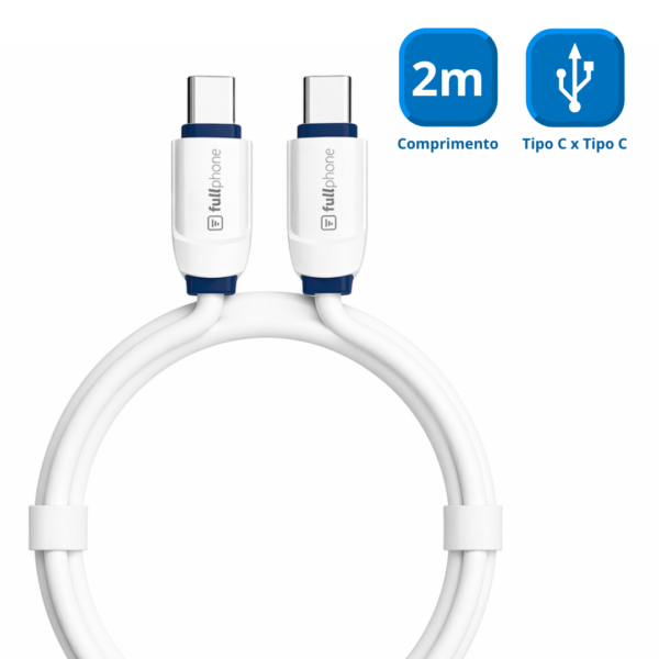 Cabo Turbo 2m - 3.1A - FF-134 / HS-134 - Type-C x Type-C - Fullphone