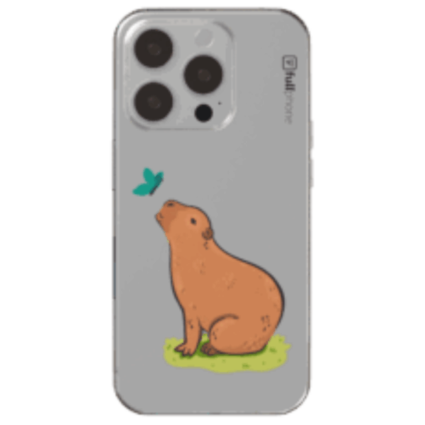 Capivara e Borboleta Fundo Transparente
