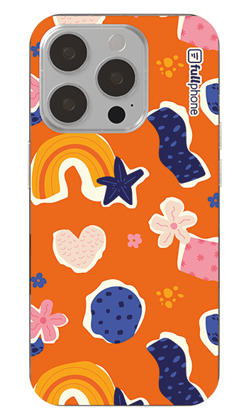 Capa Colagem Abstrata Laranja