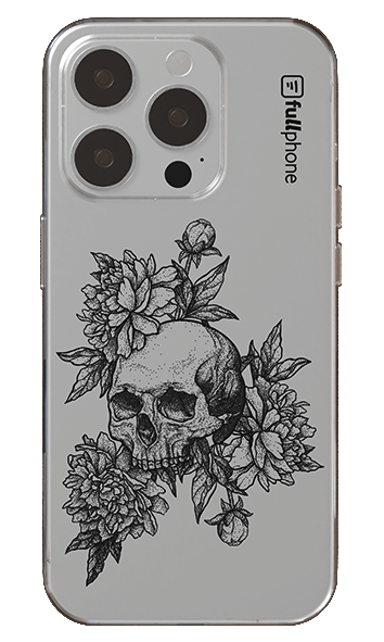 Capa Caveira Com Flores