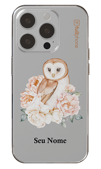 Capa Floral Coruja Seu Nome