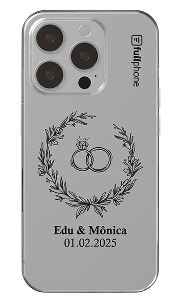 Capa Ornamento Com Alianças Seu Nome
