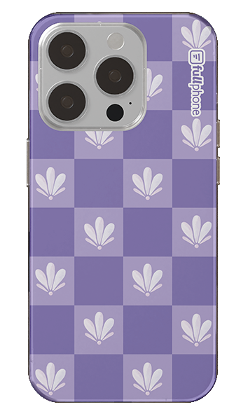Capa Quadriculado Lilás Com Conchas