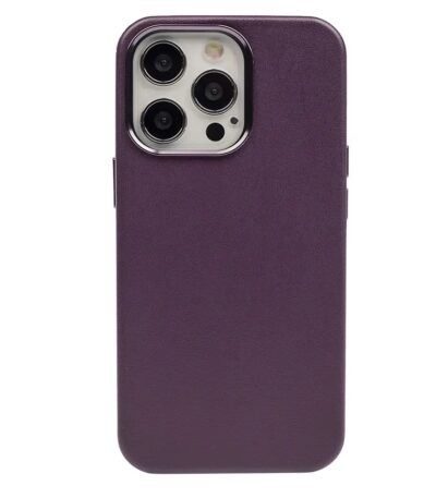 Capa MagSafe Leather Case Fullphone para iPhone Roxo - Foto 1